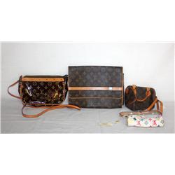 Lot of 4 Faux Louis Vuitton Purses