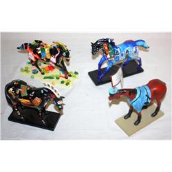 Lot Of 4 The Trail Of Painted Ponies