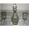 Image 3 : Crystal Decanter w/ 2 Glasses