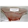 Image 1 : C. 1920's Lg. Pink Depression Glass Fruit Bowl Art