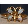 Image 1 : AAA Australian Opal Butterfly Design Ring