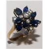 Image 3 : AAA Cashmere Sapphire & Diamond Cluster Ladies Rin