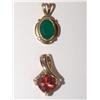Image 1 : AAA Light Garnet & Colombian Emerald Pendant Qty 2