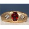 Image 1 : AAA Cinnamon Garnet & Diamond Hand Made Ring