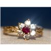 Image 3 : AAA Chatham Ruby & White Gemstone Ring