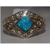 Image 2 : AAA Australian Black Opal & Diamond Ladies Ring