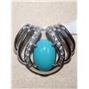 Image 1 : Robin Egg Turquoise & Diamond Hand Made Pendant