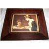 Image 1 : Old Framed Print Of Mother And Daughter