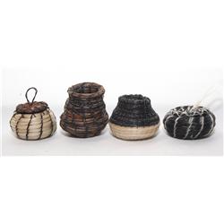 4 Papago Mini Horse Hair Baskets