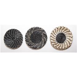 3 Papago Horse Hair Plaques