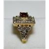 Image 2 : Garnet & Diamond Ring - 1ct Garnet w/ 1.50ctw Dia