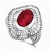 Image 1 : 3.96 Ct Ruby Diamond Ring 14Kw