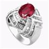 Image 1 : 4.41 Ct Ruby Diamond Ring 14Kw