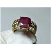 Image 1 : Ruby & Diamond Ring - 4.78ct Ruby w/ .08tcw Dia.