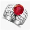 Image 1 : 4.45 Ct Ruby Diamond Ring 14Kw