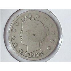 1892 Liberty "V" Nickel