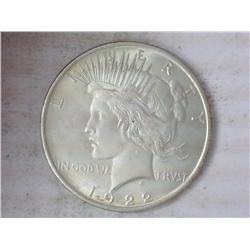 1922 Peace Silver Dollar (UNC)