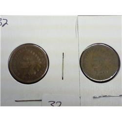 1882 & 1885 Indian Head Cents