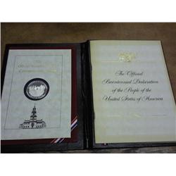 Official Bicentennial Commem Medal .925 Silver