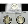 1963, 83-S & 95-S Jefferson Nickels (Proof)