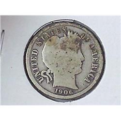 1906-D Barber Dime