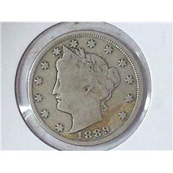1889 Liberty "V" Nickel (VG+)
