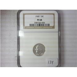1960 Silver Roosevelt Dime NGC PF68