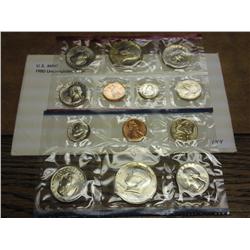1980 US MInt UNC Set P/D/S