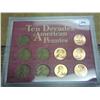 10 Decades Of American Pennies (As Shown)