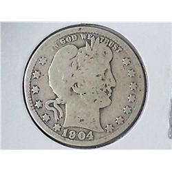 1904 Barber Quarter