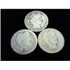 3 Assorted Barber Quarters