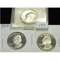1976-S, 79-S & 80-S Wash. Quarters (Proof)