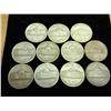 Image 2 : 11 Assorted Jefferson 35% Silver War Nickels