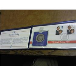 The Royal Wedding FDC With UNC 1981 Crown Coin