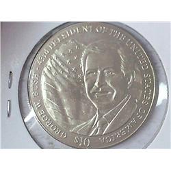2004 Republic Of Liberia Proof $10 Coin