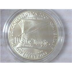 1987 US Constitution UNC Silver Dollar