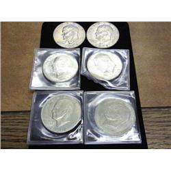 6 Assorted Ike Dollars (As Shown)