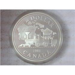 1981 Canada Railroad $ (Proof) .3750 Oz ASW
