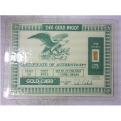 24Kt Gold Ingot (1 Grain)
