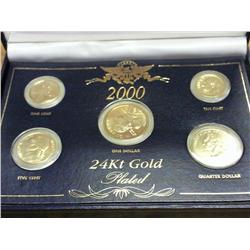 2000 24Kt Gold Plated US Coin Set