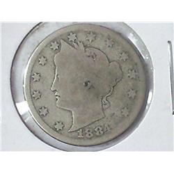 1884 Liberty "V" Nickel (Good)