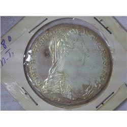 1780 Austria Maria Theresia Thaler Silver (Proof)