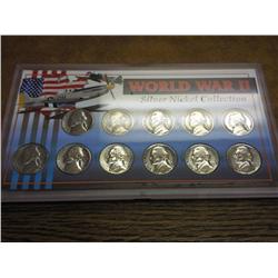 WWII Silver Nickel Collection, 11-35% Silver Nicks