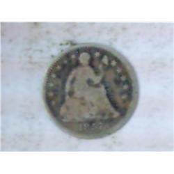 1857 Seated Liberty Half Dime