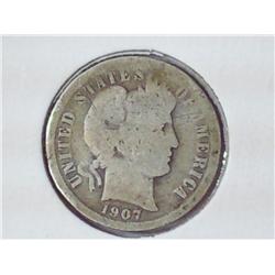 1907-O Barber Dime