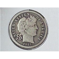 1913 Barber Dime