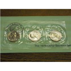 1979 SBA-P/D/S Dollar Souvenir Set (UNC)