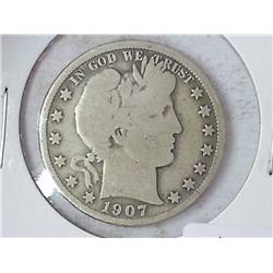 1907 Barber Half Dollar