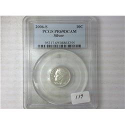 2006-S Silver Roosevelt PCGS PR69DCAM