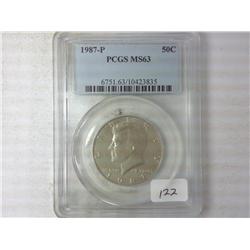 1987-P Kennedy Half PCGS MS63